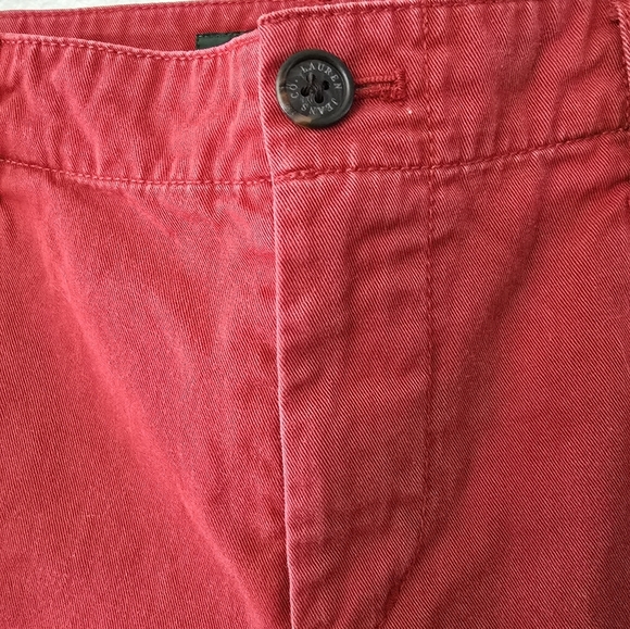 LRL Lauren  Jeans Co Womens 10 Red 100% Cotton Capri Preppy Casual chino - Picture 4 of 11